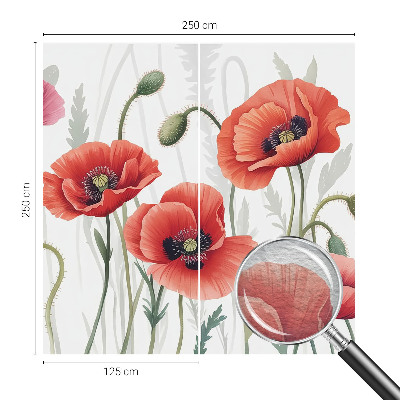 Large wall mural Red poppies