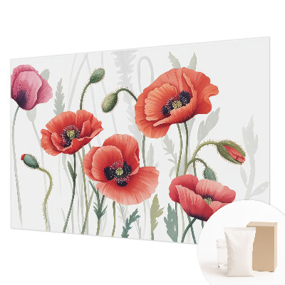 Large wall mural Red poppies