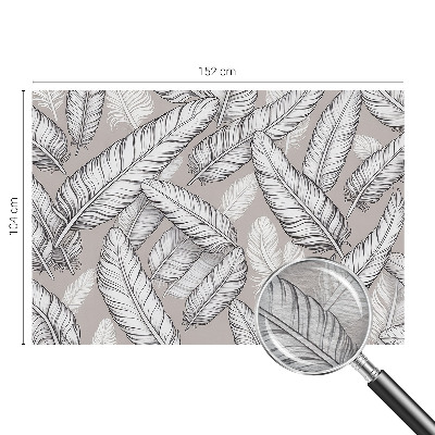 Modern wall mural with a subtle feather pattern