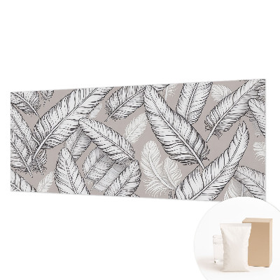 Modern wall mural with a subtle feather pattern