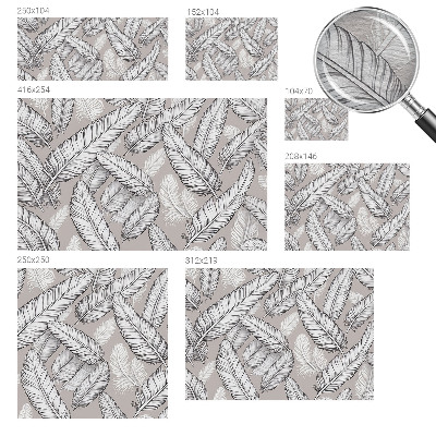 Modern wall mural with a subtle feather pattern