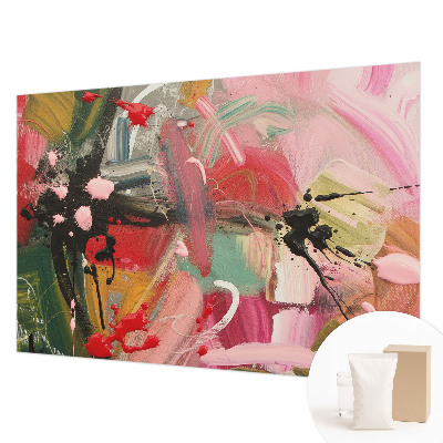 Modern wall mural for bedroom with a colorful chaotic abstract design