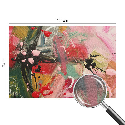 Modern wall mural for bedroom with a colorful chaotic abstract design