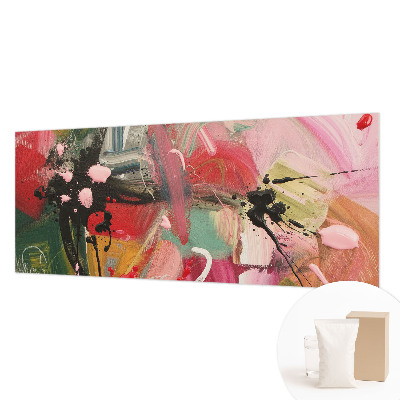 Modern wall mural for bedroom with a colorful chaotic abstract design