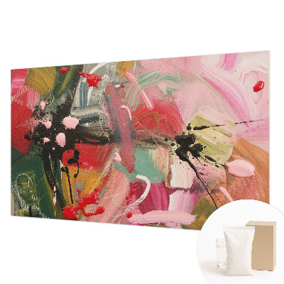 Modern wall mural for bedroom with a colorful chaotic abstract design