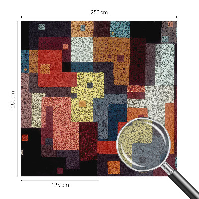 High quality photo wallpaper with colorful geometric shapes