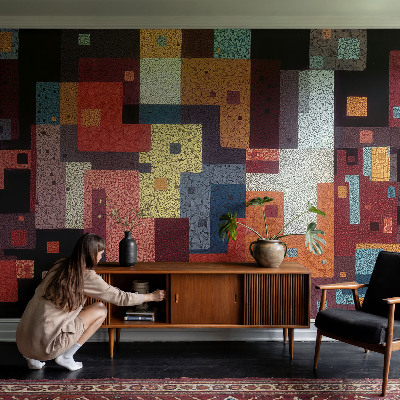 High quality photo wallpaper with colorful geometric shapes