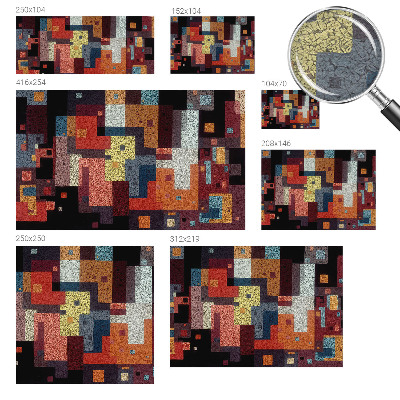 High quality photo wallpaper with colorful geometric shapes
