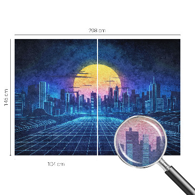 Premium wall mural featuring a futuristic landscape, ideal for bedroom decor