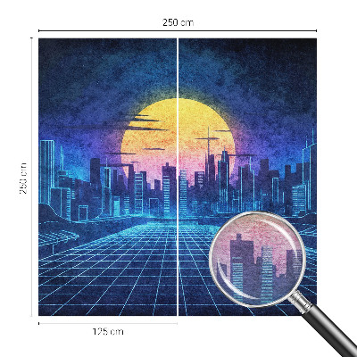 Premium wall mural featuring a futuristic landscape, ideal for bedroom decor