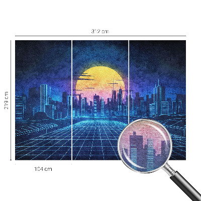 Premium wall mural for bedroom Futuristic landscape