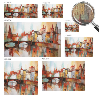 High quality wall mural wallpaper featuring a city landscape design