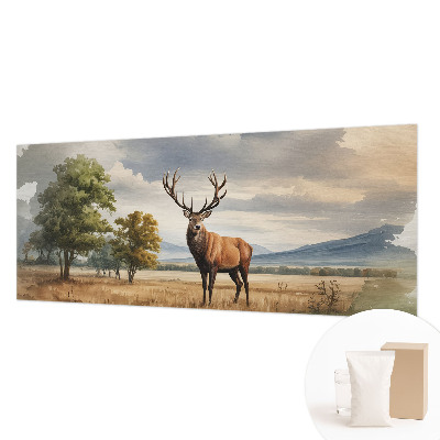 Decorative wall mural for living room featuring a majestic deer motif