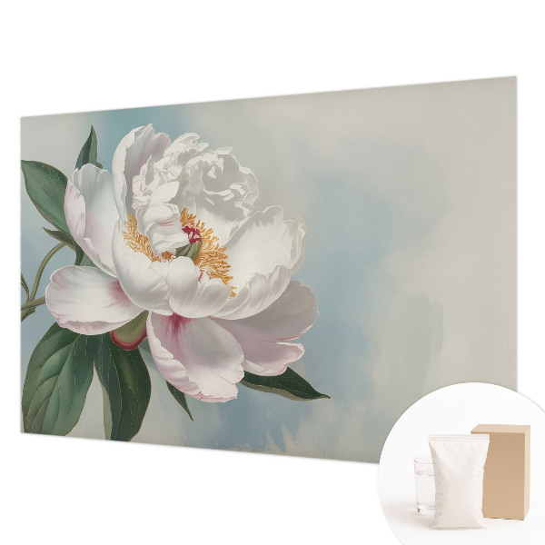 Non-woven wall mural with a motif of a beautiful peony