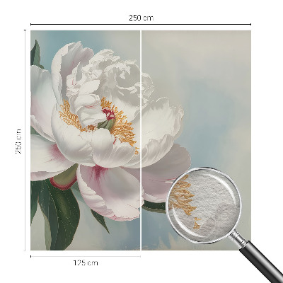 Non-woven wall mural with a motif of a beautiful peony