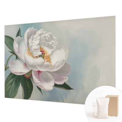 Non-woven wall mural with a motif of a beautiful peony