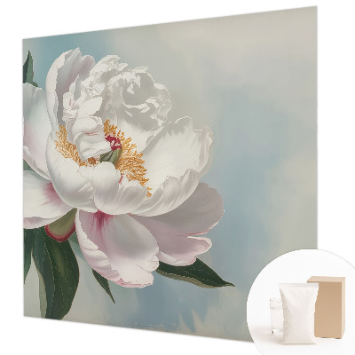 Non-woven wall mural with a motif of a beautiful peony