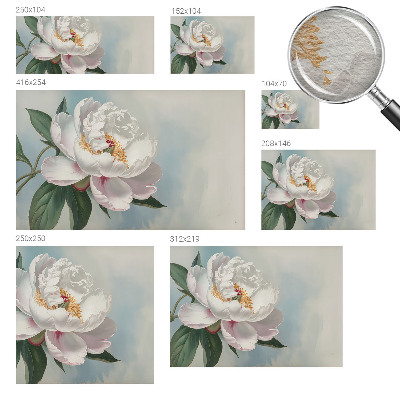 Non-woven wall mural with a motif of a beautiful peony