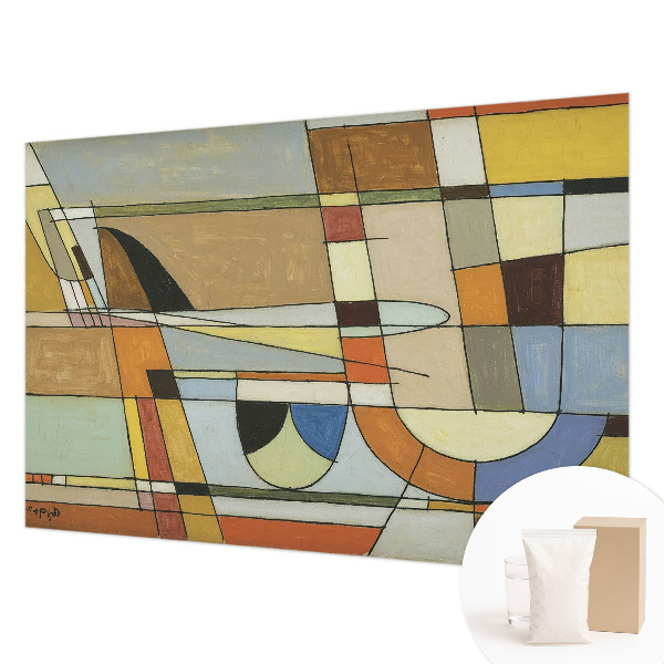 Non-woven photo wallpaper with a geometric harmony design