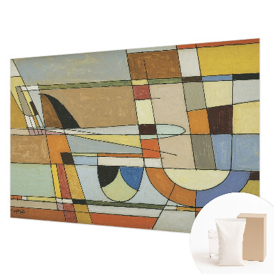 Non-woven photo wallpaper with a geometric harmony design