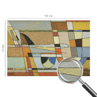 Non-woven photo wallpaper with a geometric harmony design