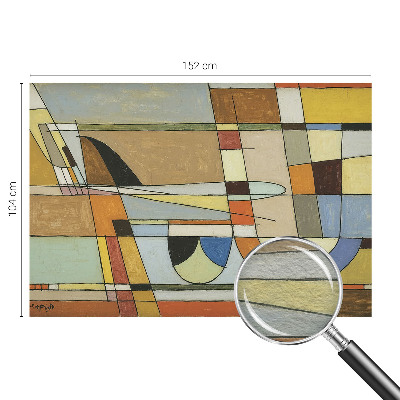 Non-woven photo wallpaper with a geometric harmony design