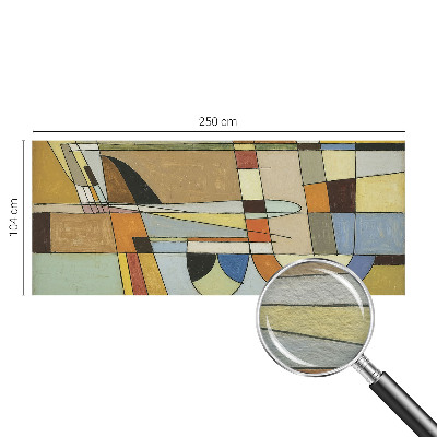 Non-woven photo wallpaper with a geometric harmony design