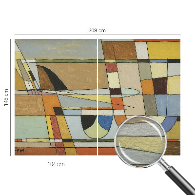 Non-woven photo wallpaper with a geometric harmony design