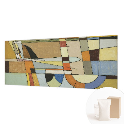 Non-woven photo wallpaper with a geometric harmony design