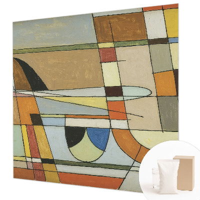 Non-woven photo wallpaper with a geometric harmony design