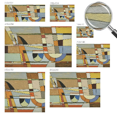 Non-woven photo wallpaper with a geometric harmony design