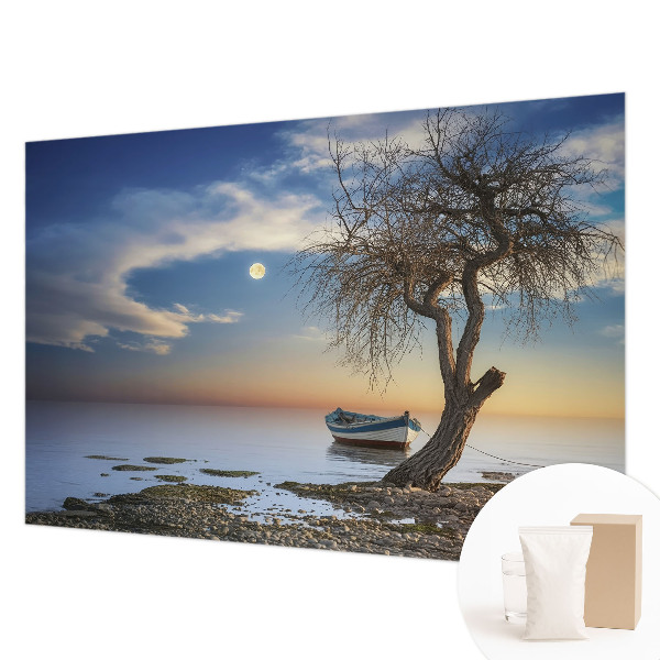 Wallpaper mural featuring a peaceful landscape