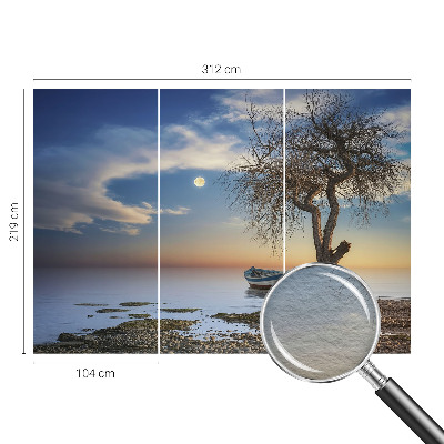 Wallpaper mural featuring a peaceful landscape
