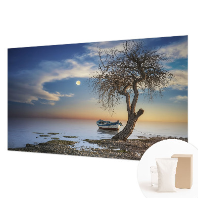 Wallpaper mural featuring a peaceful landscape