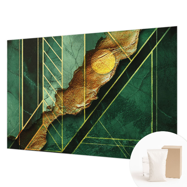 Wallpaper mural for living room with a geometric tension pattern