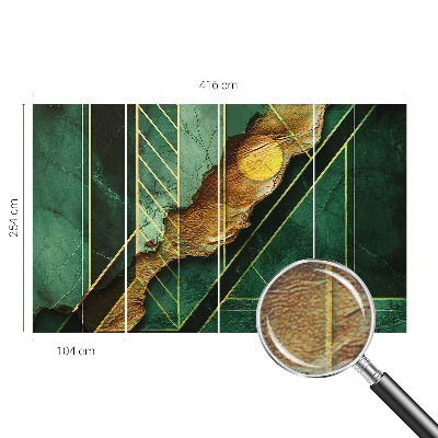 Wallpaper mural for living room with a geometric tension pattern