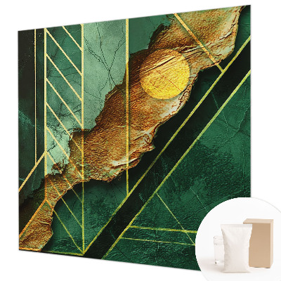 Wallpaper mural for living room with a geometric tension pattern