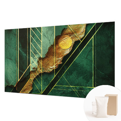 Wallpaper mural for living room with a geometric tension pattern