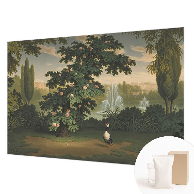 Modern wall mural for bedroom with a natural garden motif