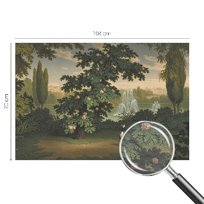 Modern wall mural for bedroom with a natural garden motif