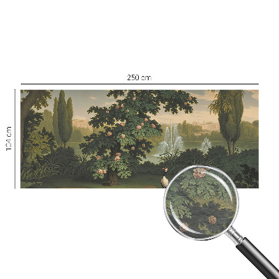 Modern wall mural for bedroom with a natural garden motif