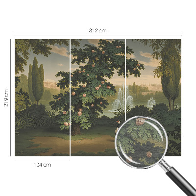 Modern wall mural for bedroom with a natural garden motif