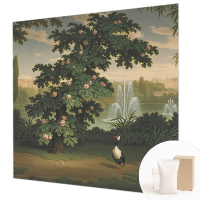Modern wall mural for bedroom with a natural garden motif