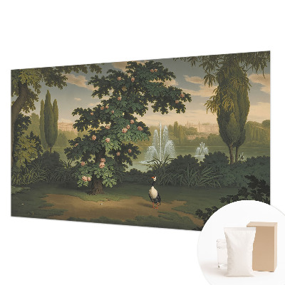 Modern wall mural for bedroom with a natural garden motif