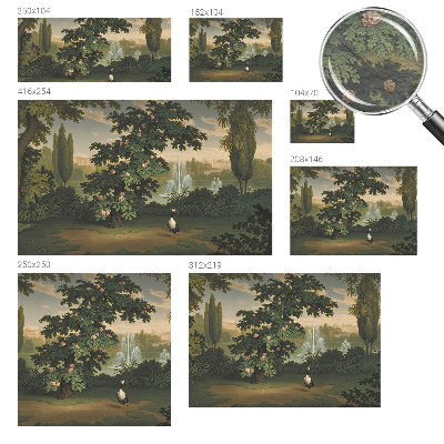 Modern wall mural for bedroom with a natural garden motif
