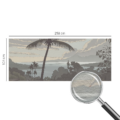 Large wallpaper mural featuring an exotic landscape