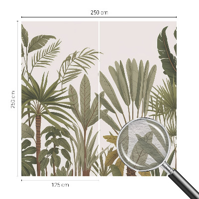 Modern wall mural Exotic leaves