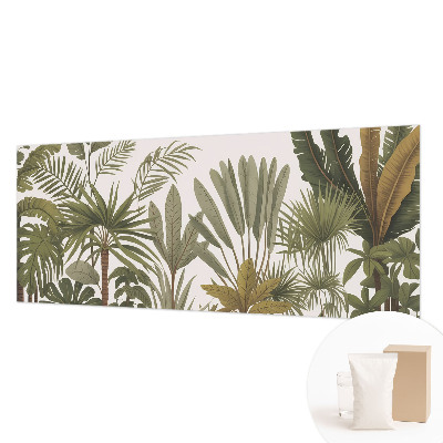 Modern wall mural with an exotic leaves design