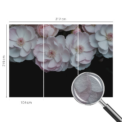 Large wall mural wallpaper featuring a delicate bouquet