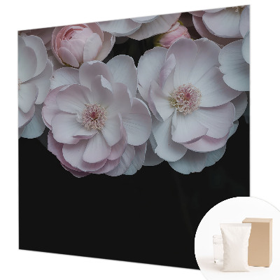 Large wall mural wallpaper featuring a delicate bouquet
